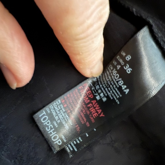 Topshop Black Blazer Women’s Jacquard Size 4/6 - Picture 16 of 16